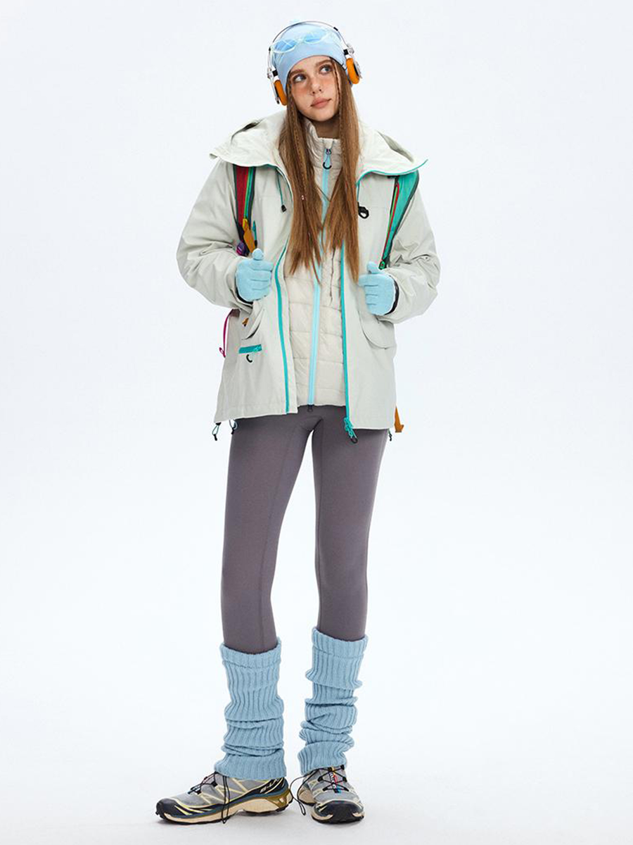 Emberpike - Unisex Color-Block Water-Repellent Adjustable Utility Jacket