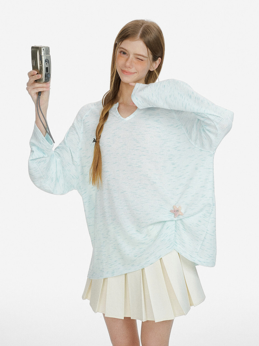 Ravencleaver - Women's Lightweight V-Neck Cooling Knit Long Sleeve