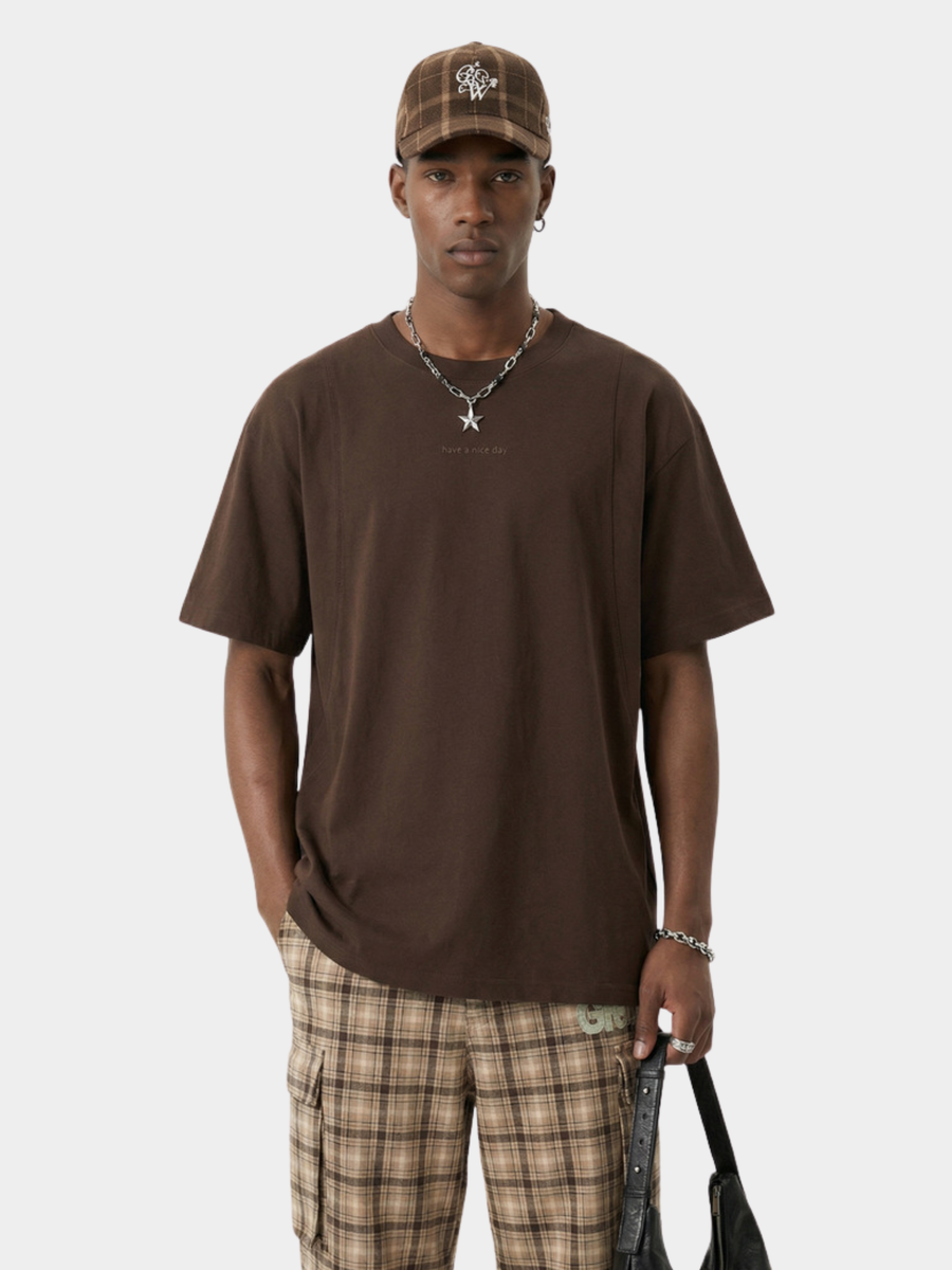 PineWind - Breathable Cotton Letter Print T-Shirts