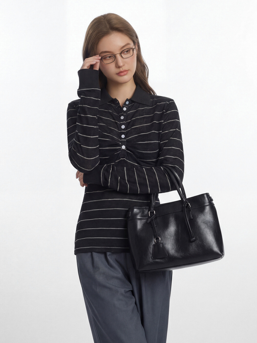 Ironwhisper - Women's Slim-Fit Long Sleeve Polo Shirt