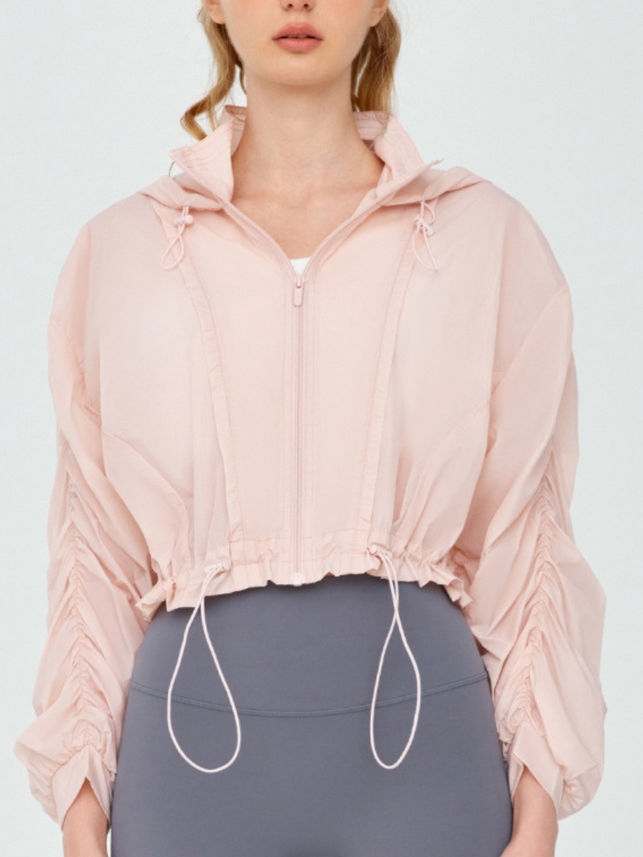 OwlBoard - Women's UV Protection Drawstring Hooded Yoga Jacket