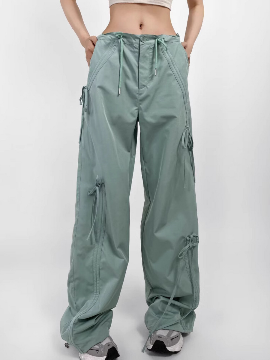 WolfBoard - Women's Bow-Tie Drawstring Quick-Dry Cargo Pants