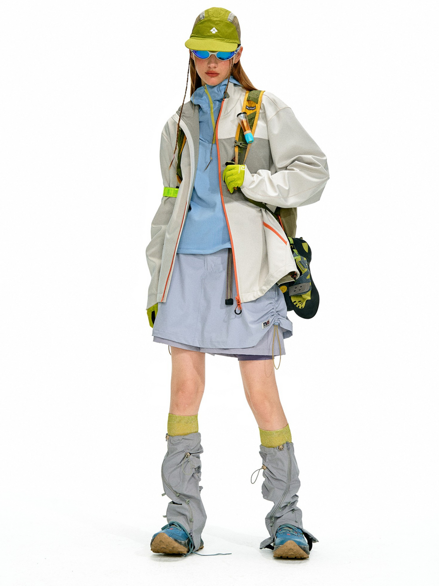 Driftcore - Unisex Teflon Water-Repellent Colorblock Zip-Up Stand Collar Jacket