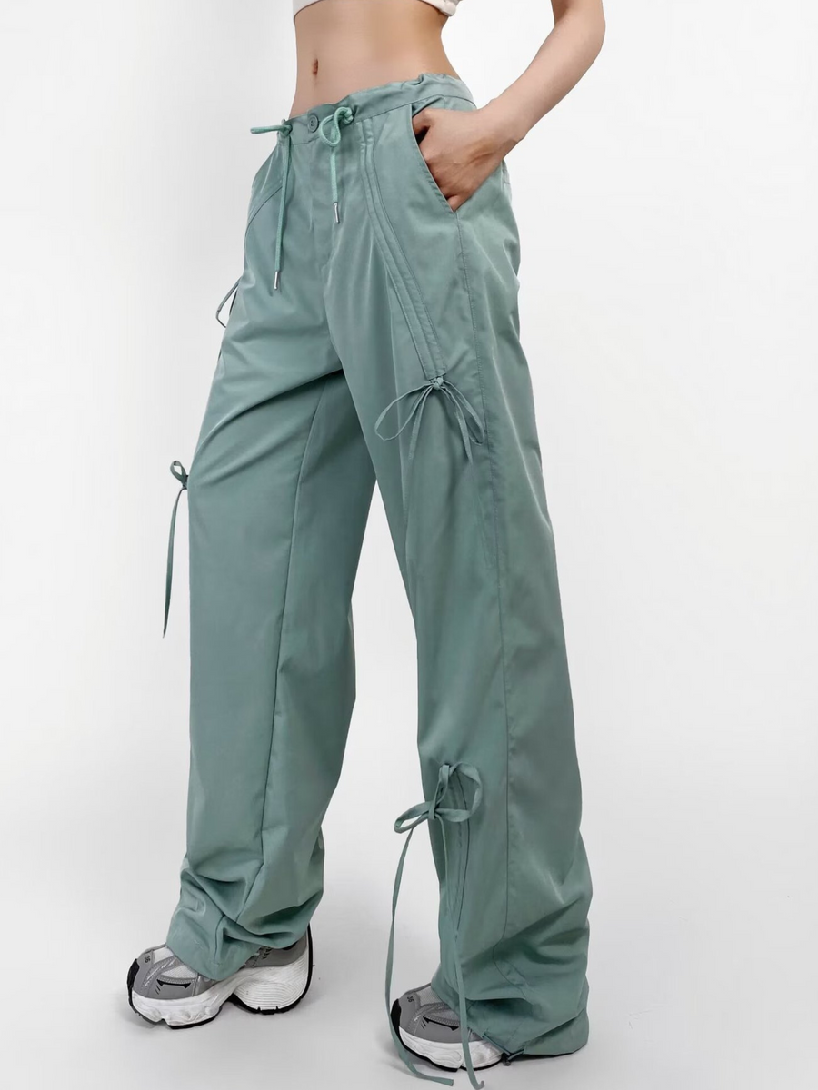 WolfBoard - Women's Bow-Tie Drawstring Quick-Dry Cargo Pants