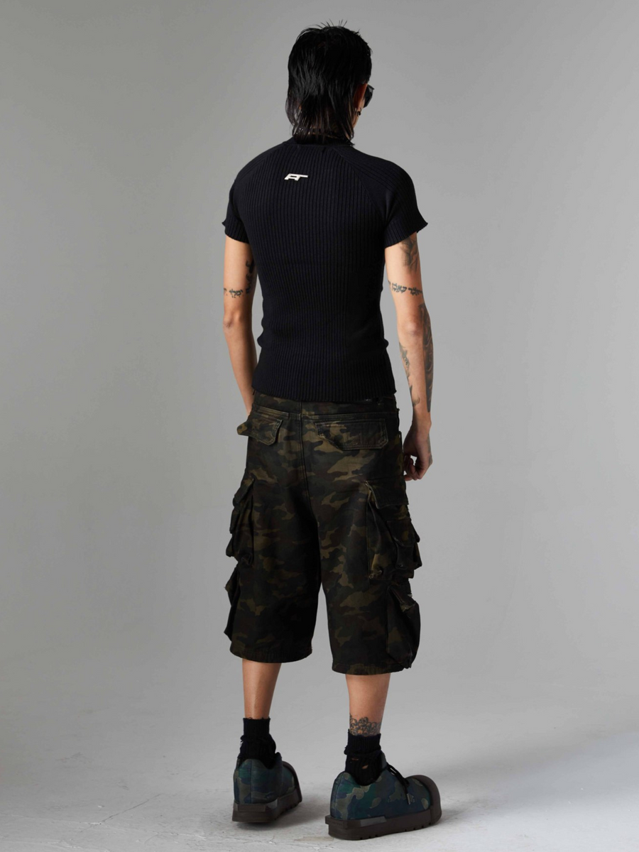 BaseVest - Men's Camouflage Wide-Leg Shorts