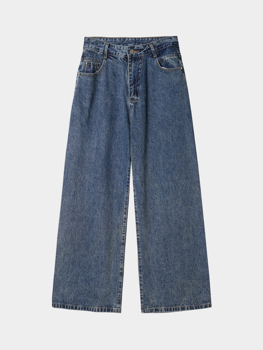 Frostborn - Women's Straight Washed Floor-Length Jeans