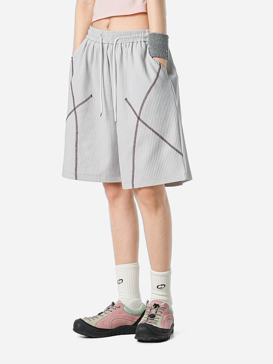Emberbreeze - Unisex Moisture-Wicking & Quick-Dry Contrast Stitch Knit Shorts
