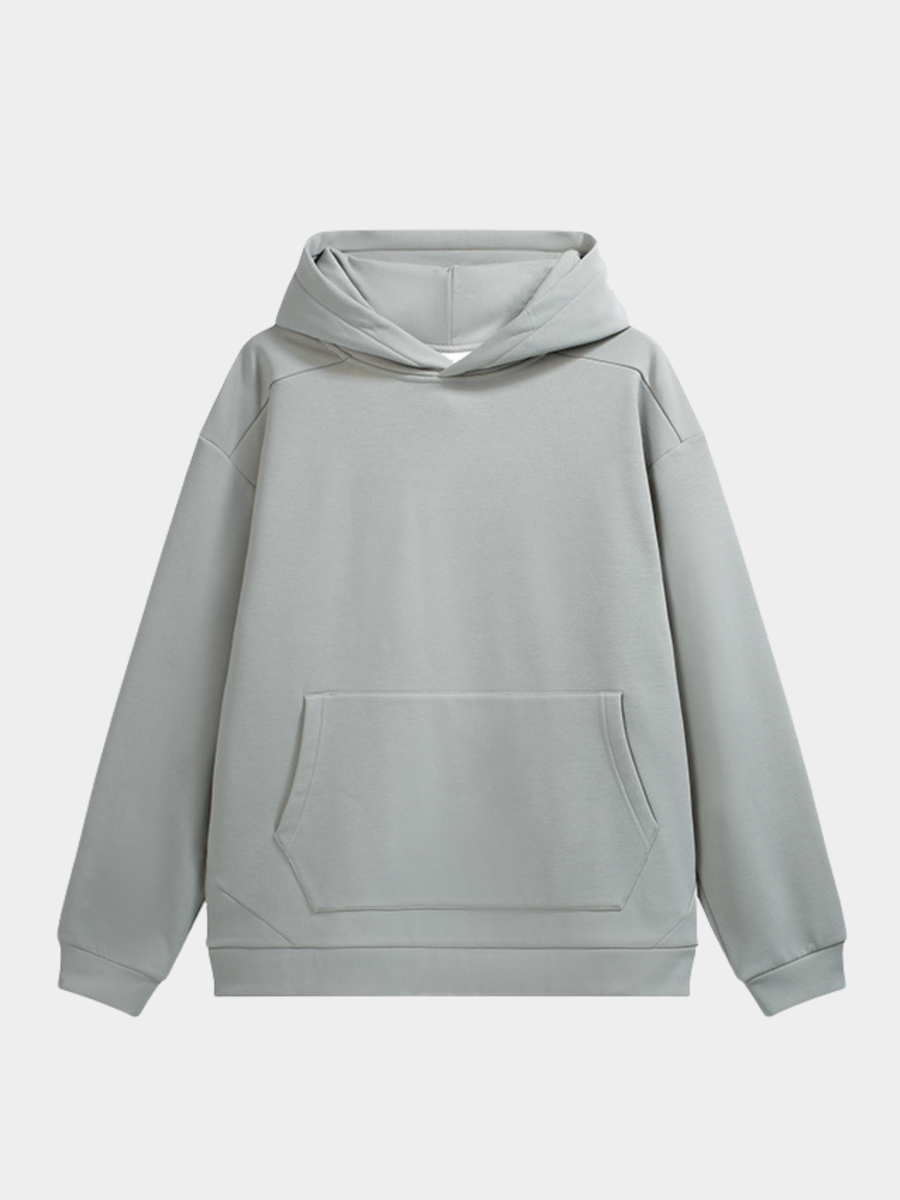 Blackthorn - Men's Fleece-Lined Solid Color Pullover Hoodie Jacket