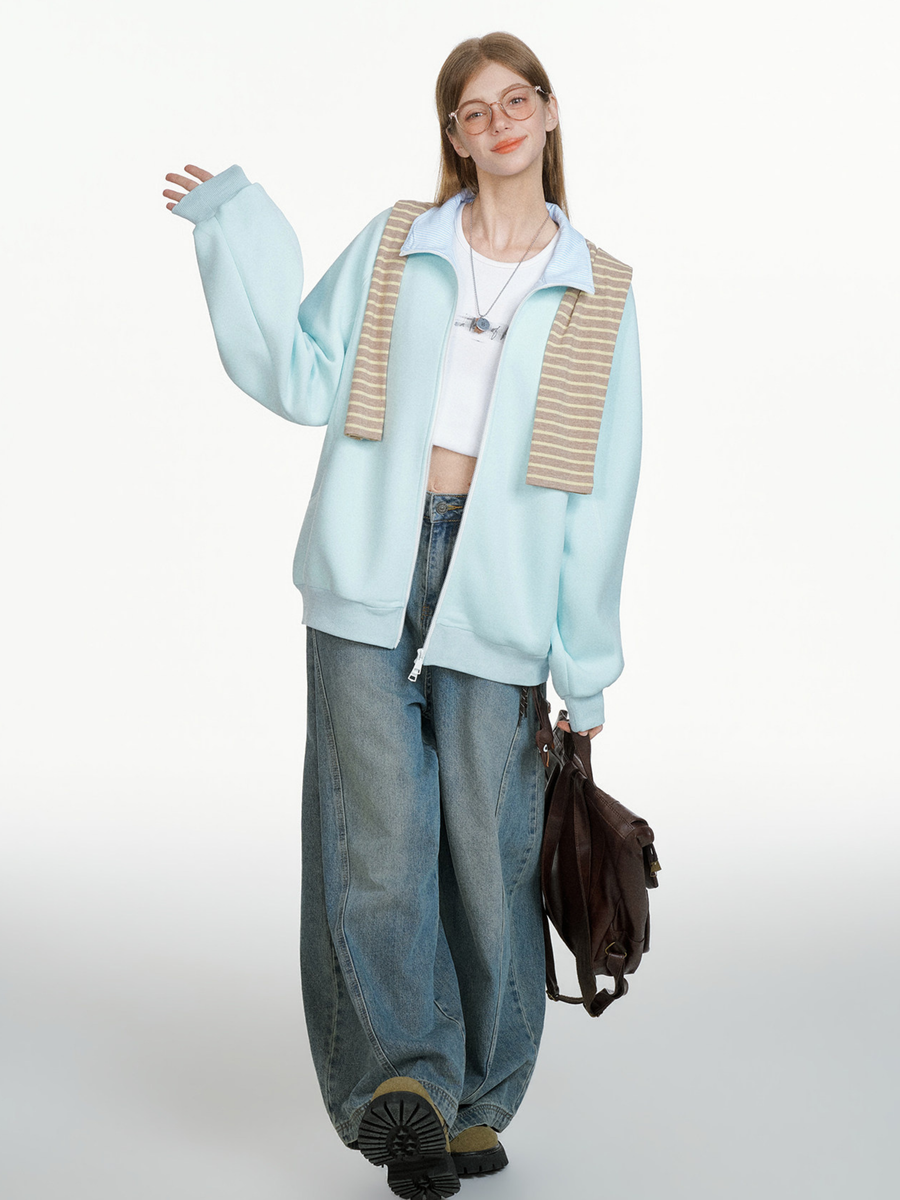 Cragzone - Women's Cotton-Blend Zip-Up Stand-Collar Jacket