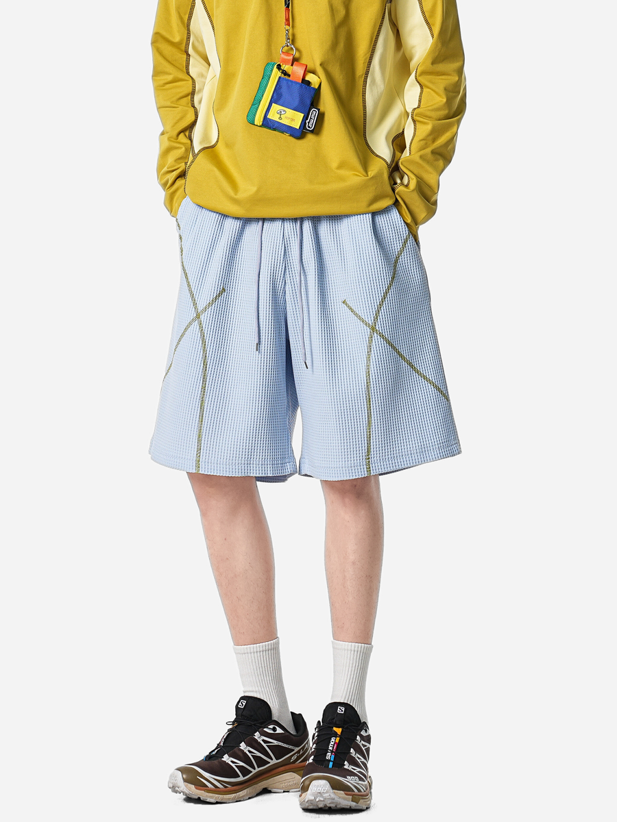 Emberbreeze - Moisture-Wicking & Quick-Dry Contrast Stitch Knit Shorts