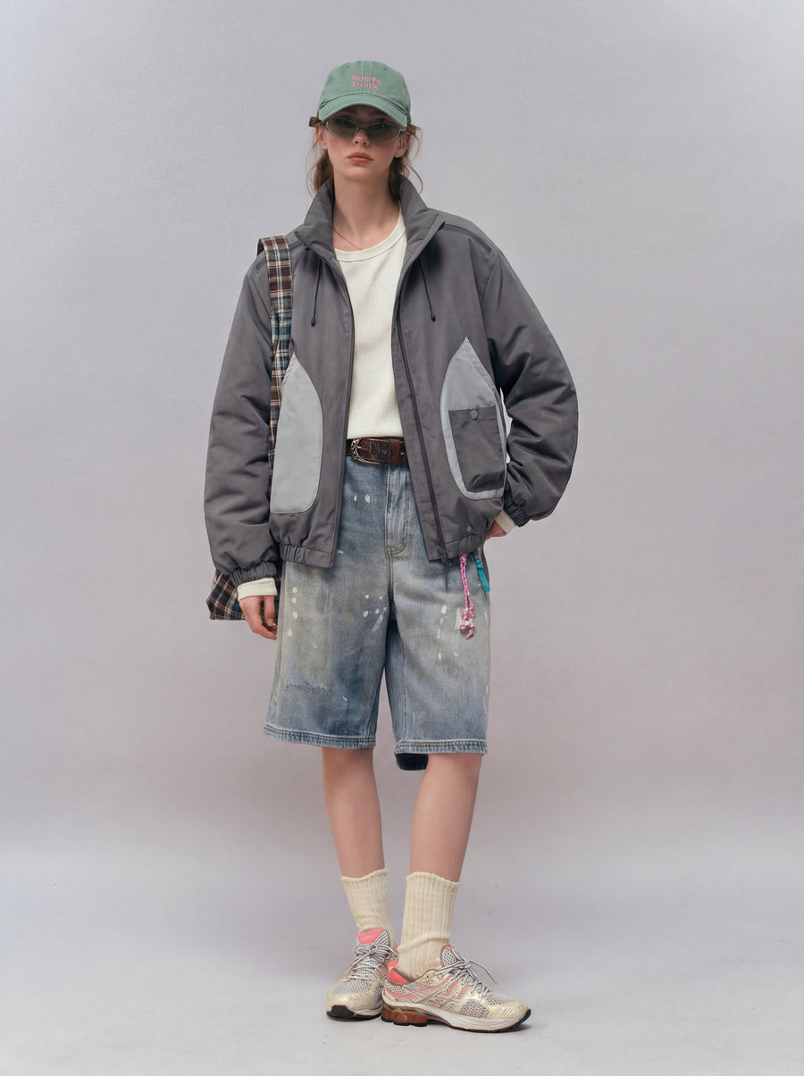 Explorer - Unisex Patchwork Pocket Stand Collar Insulated Jacket