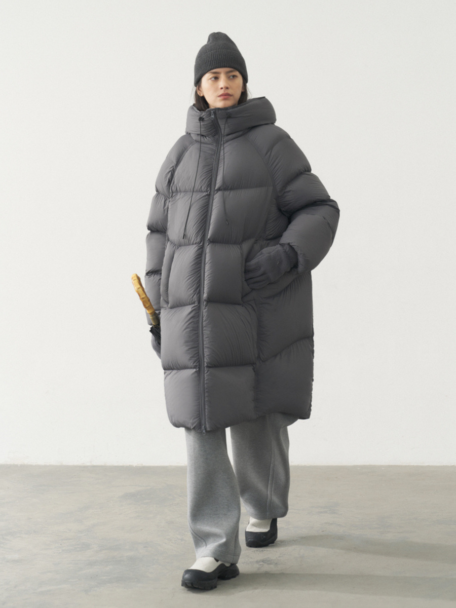 Glacier - 90% White Duck Down Over-Knee Down Jacket