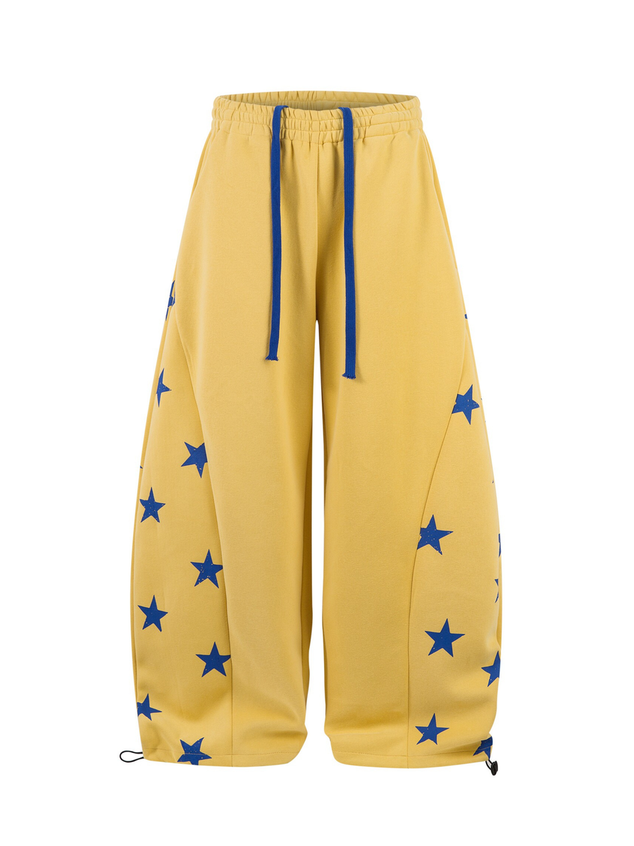 Thunderscorch - Women's Star Print Curved-Leg Sweatpants