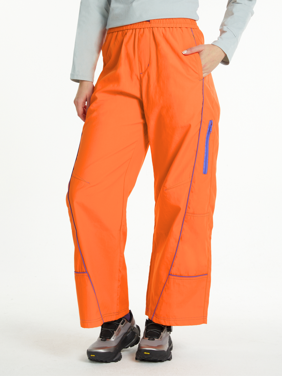 FoxView - Three-Proof Colorblock Striped Curved-Cut Pants