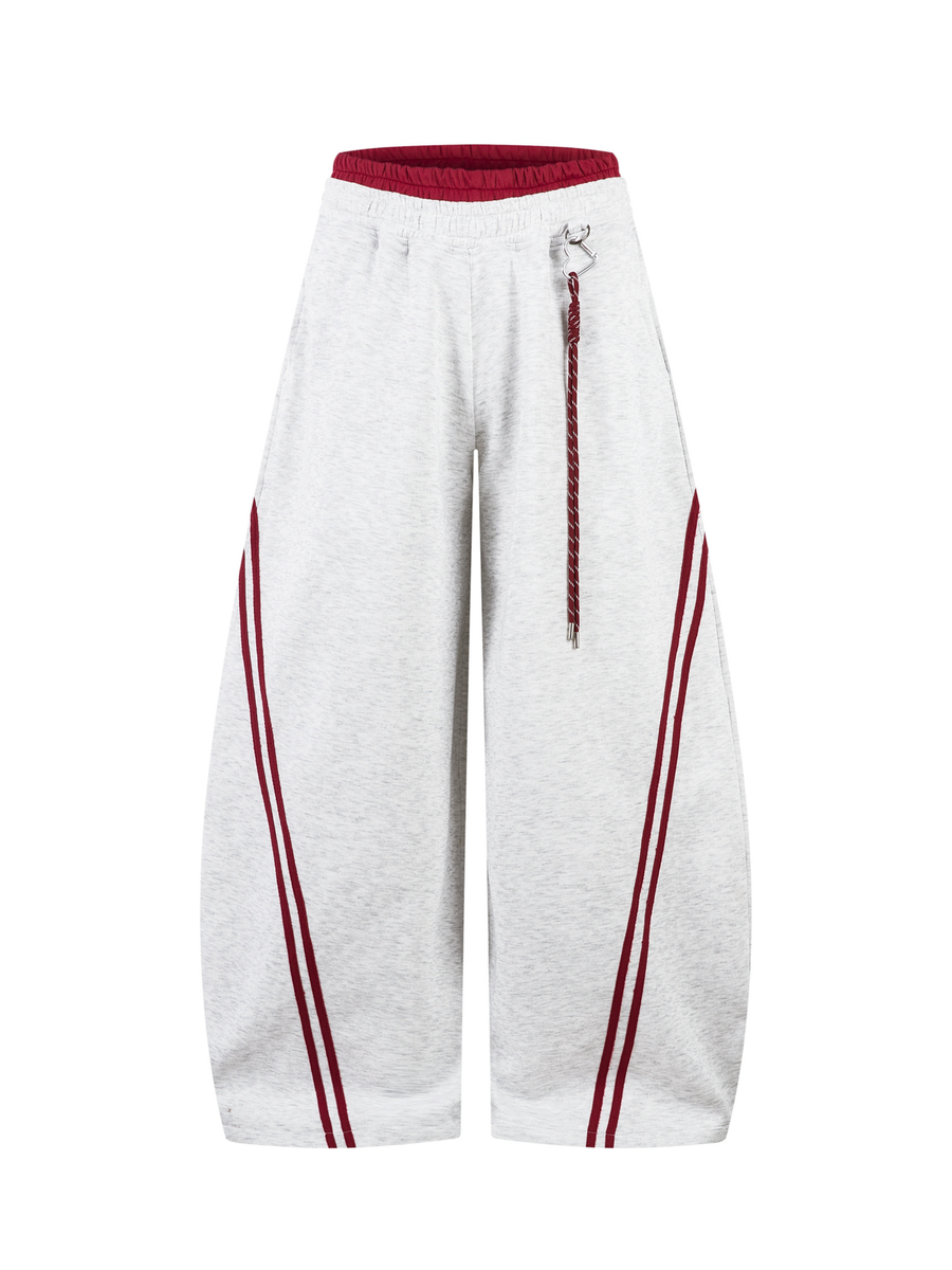 Iceveil -Women's Double-Waist Blade-Cut Wide-Leg Sweatpants