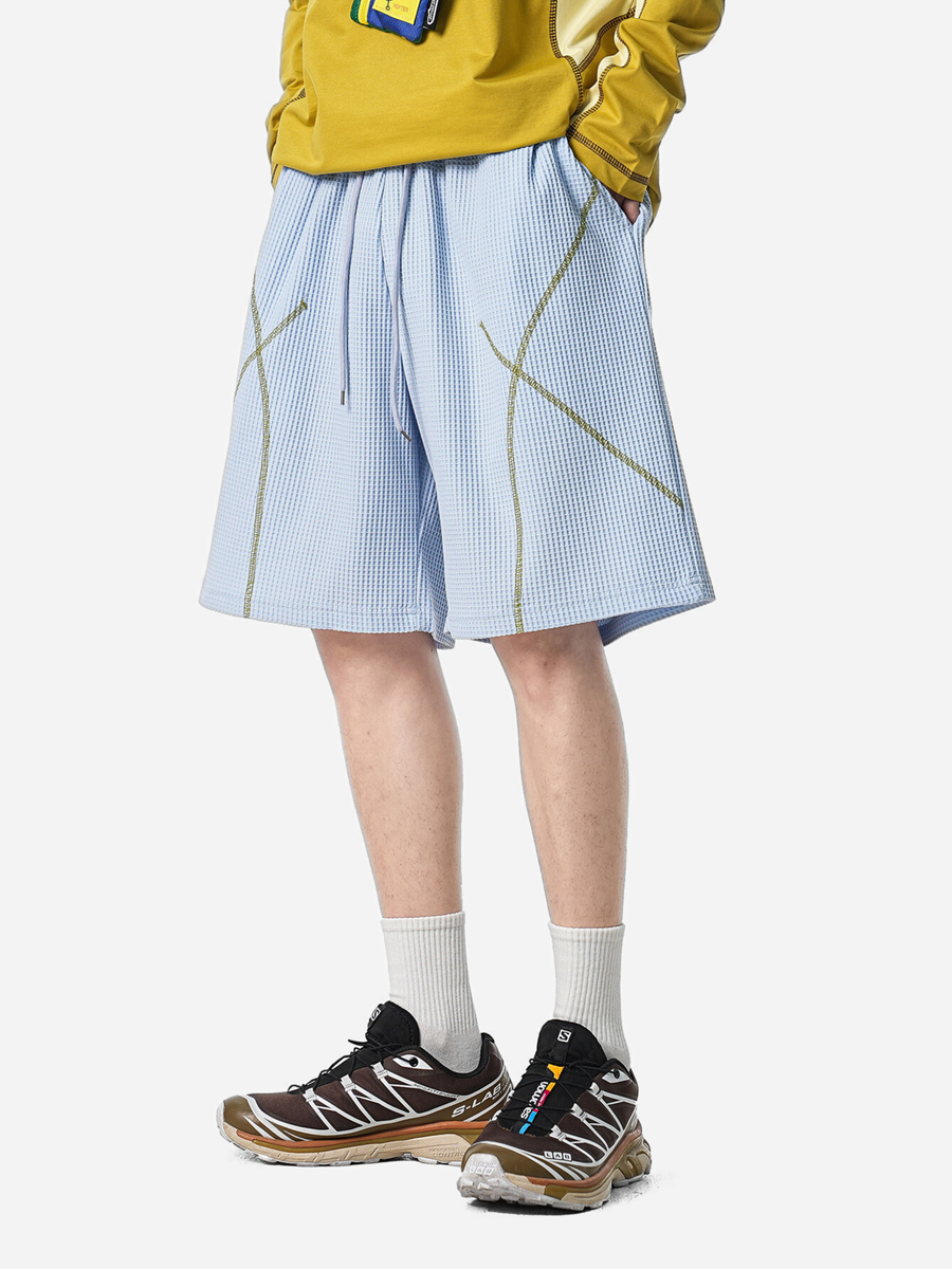 Emberbreeze - Moisture-Wicking & Quick-Dry Contrast Stitch Knit Shorts
