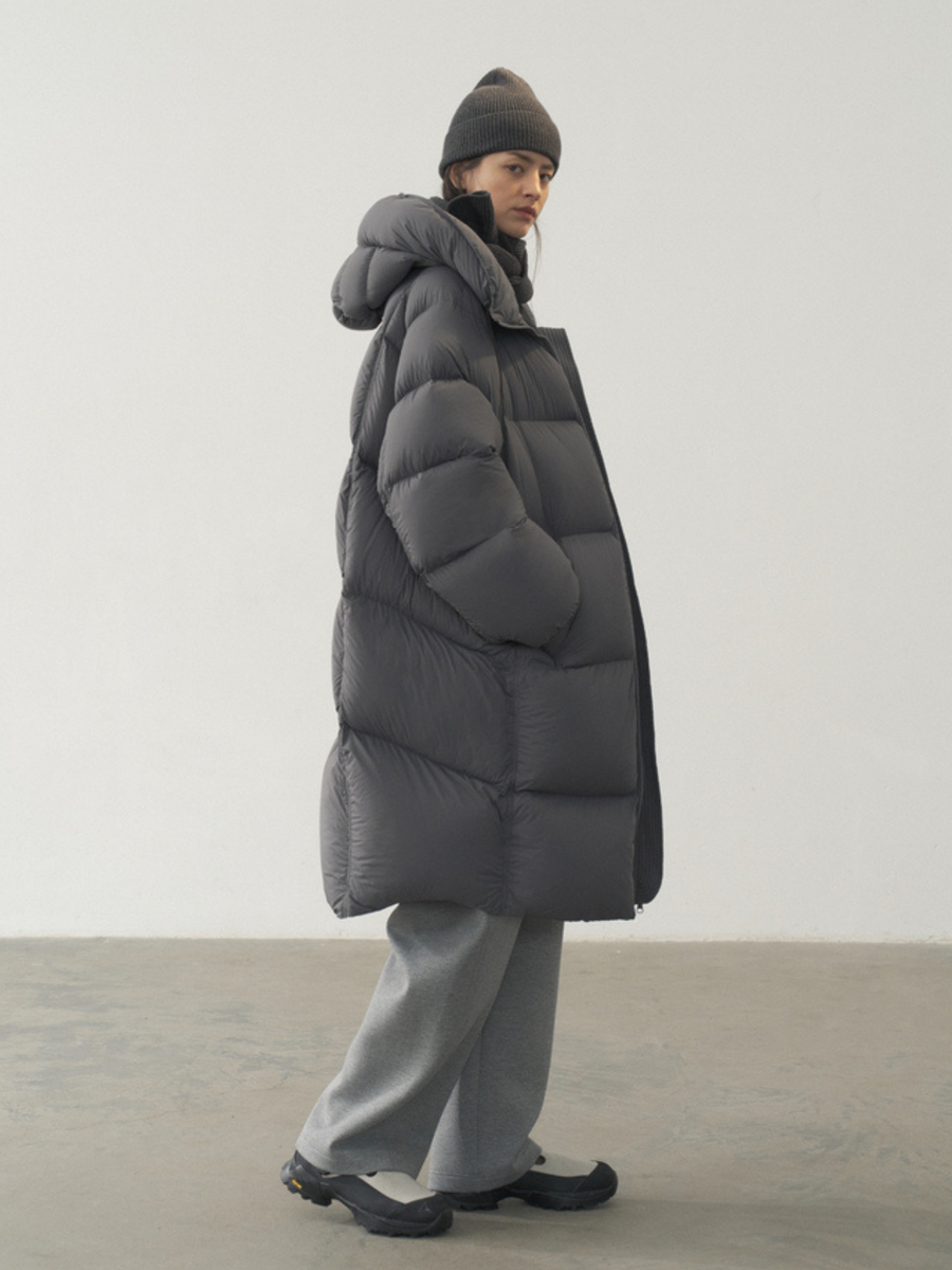 Glacier - 90% White Duck Down Over-Knee Down Jacket