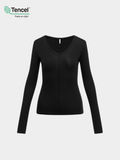 Cloudreach - Women's Tencel™ Wool V-Neck Base Layer Top