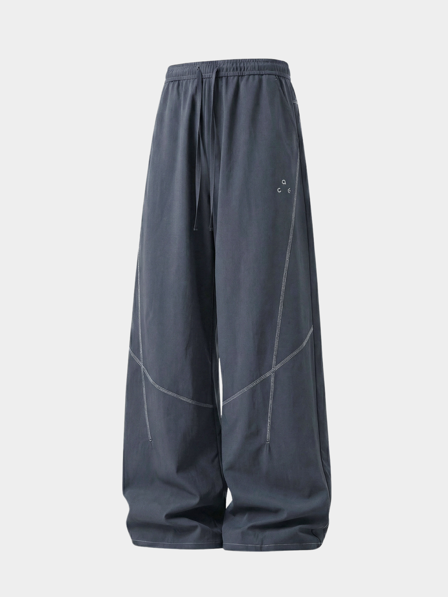 Frostspire - Unisex Contrast Cross-Line Adjustable Paratrooper Pants