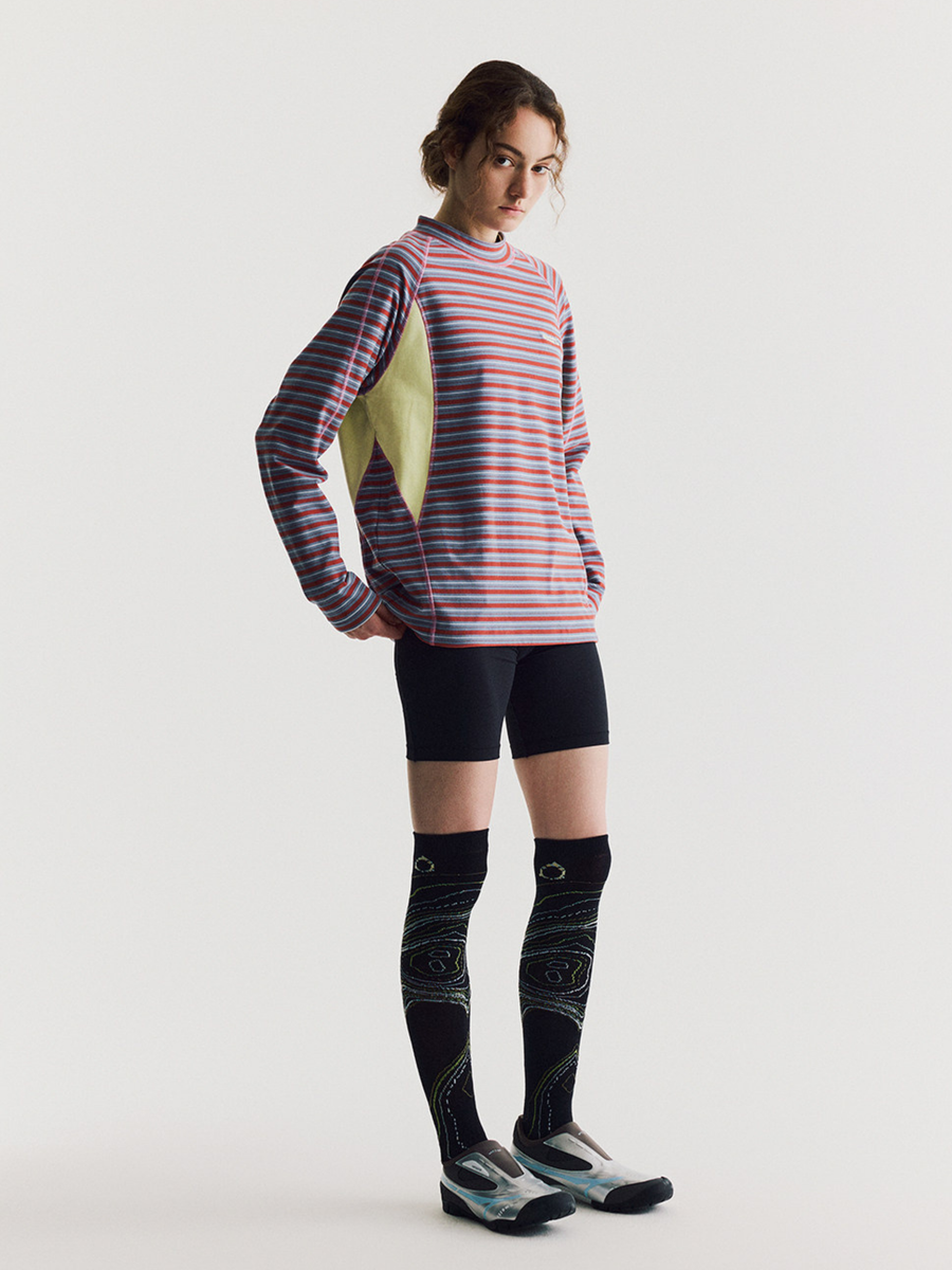 Hallowfall - Breathable Colorblock Striped Thermal Long Sleeve