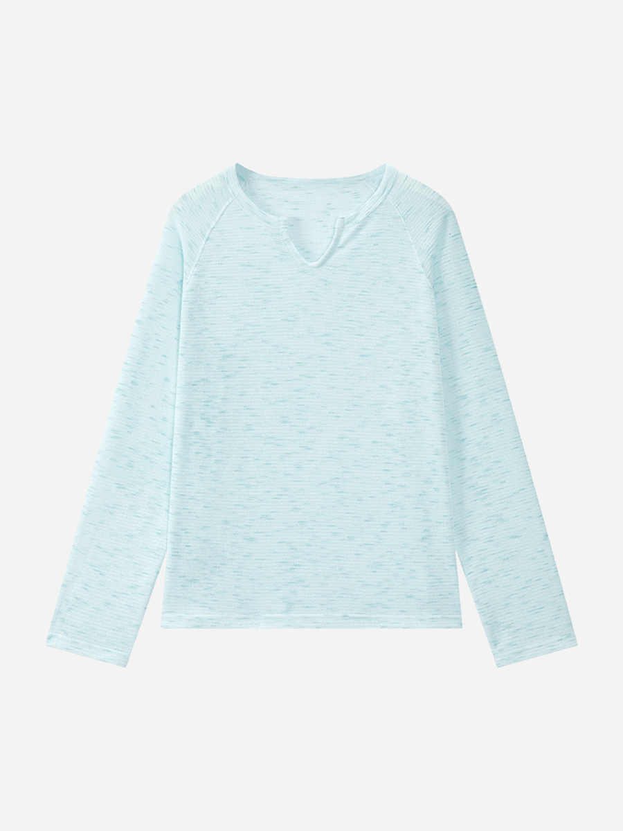 Ravencleaver - Women's Lightweight V-Neck Cooling Knit Long Sleeve