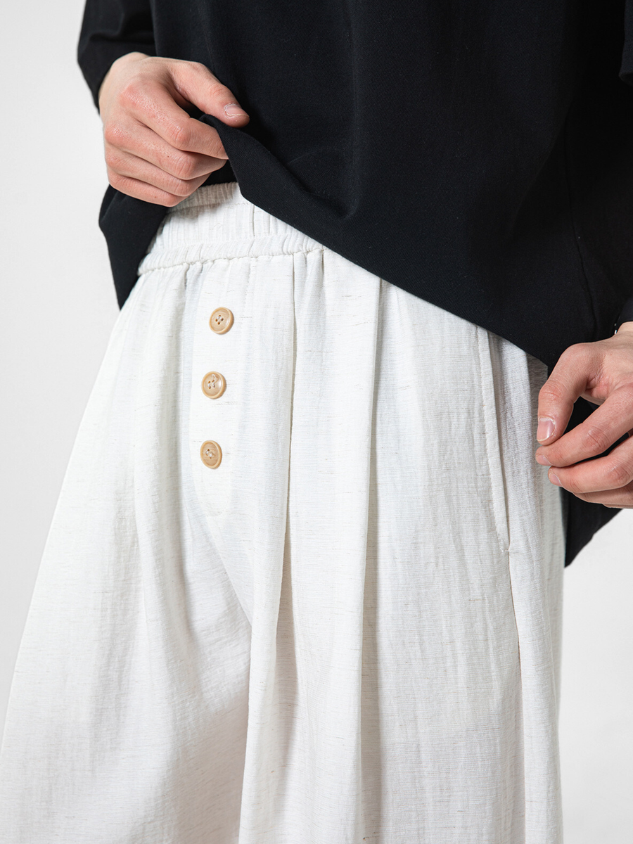 Forestfall - Men's Button-Detail Relaxed Straight-Leg Pants