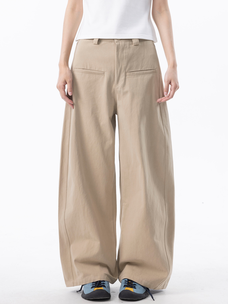 Horizontrail - Unisex Pure Cotton Relaxed Straight Blade-Cut Pants