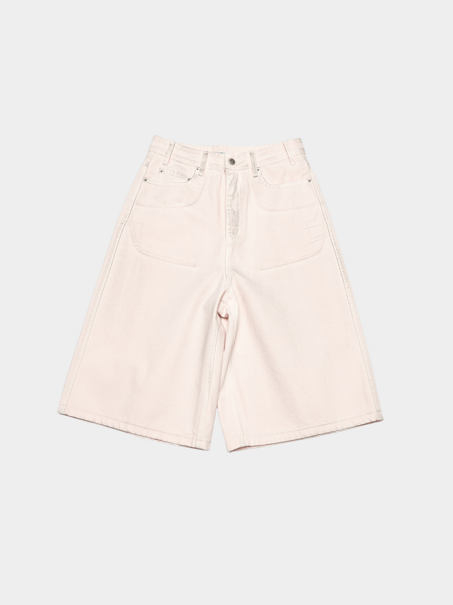 WolfMark - Women's Washed Loose Denim Cropped Pants