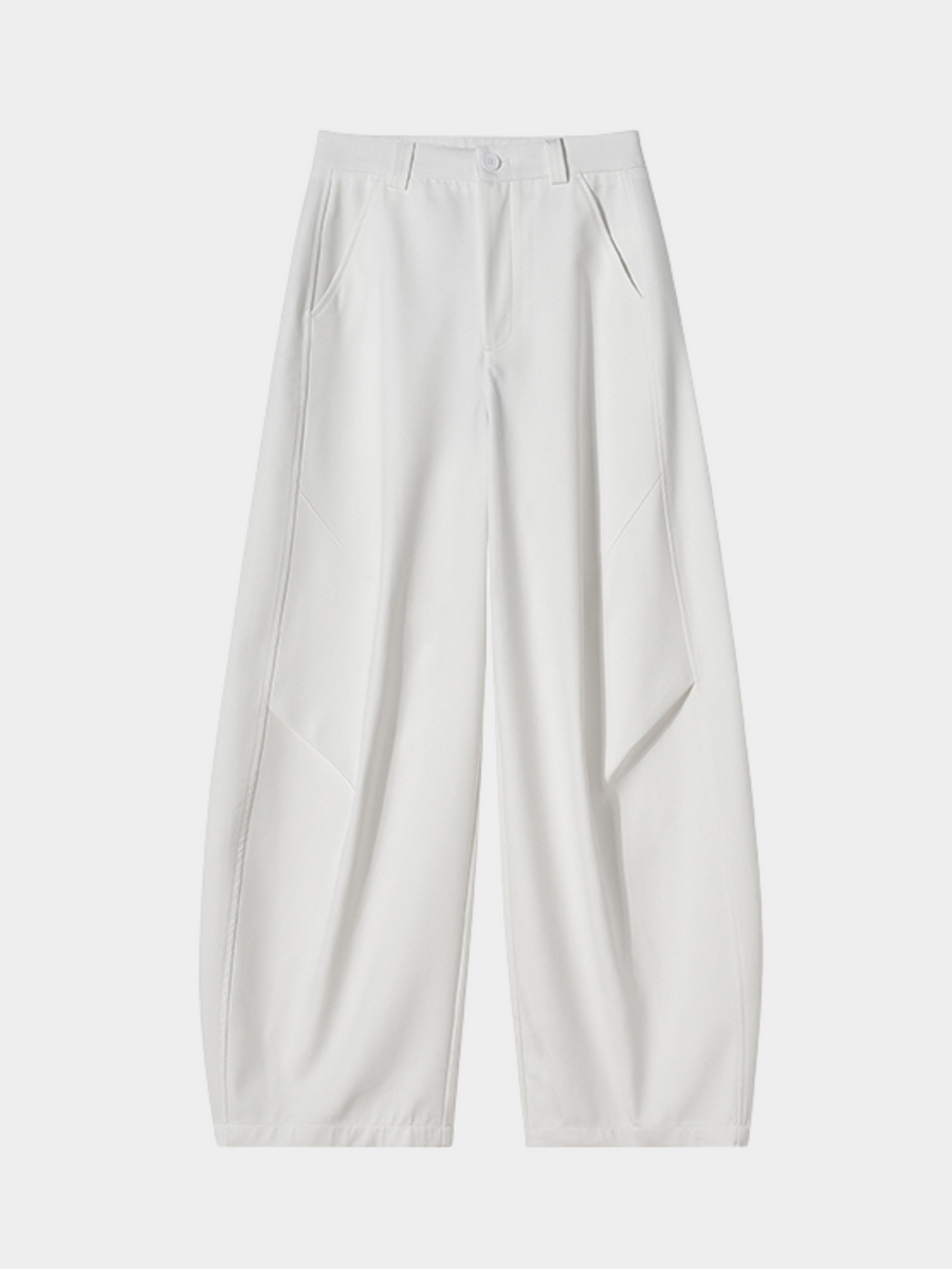Frostline - Women's Wrinkled Scimitar Wide-Leg Suit Pants