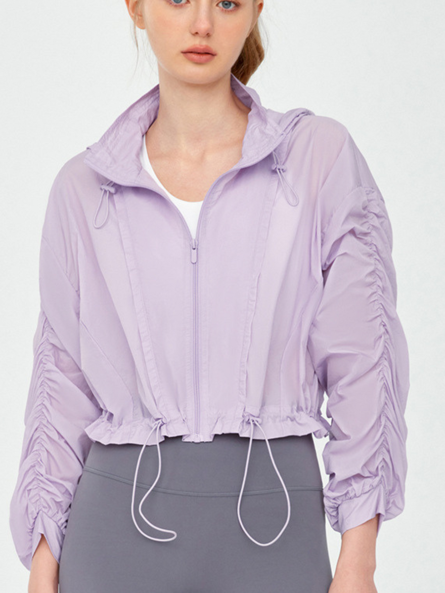 OwlBoard - Women's UV Protection Drawstring Hooded Yoga Jacket