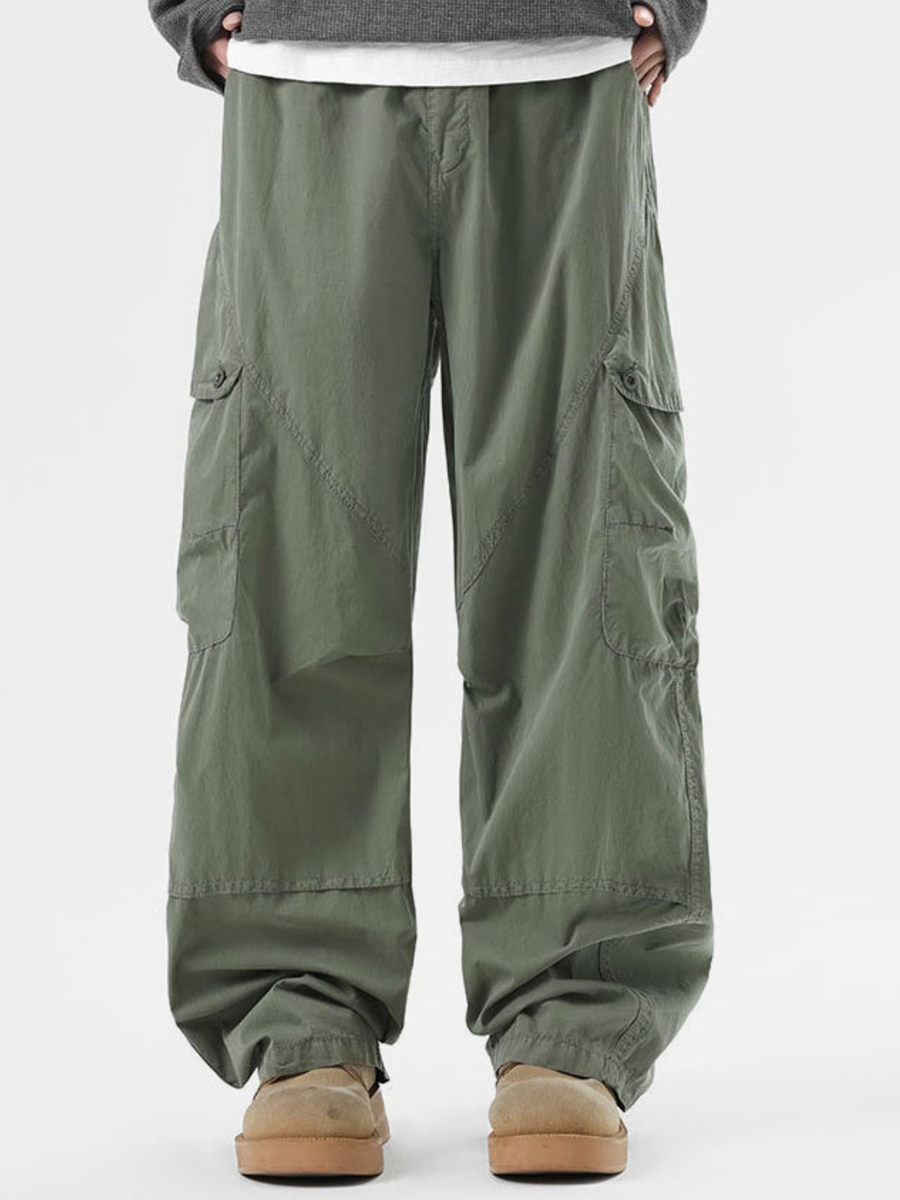 Aegeax - Men's Multi-Pocket Cotton Blend Utility Cargo Pants