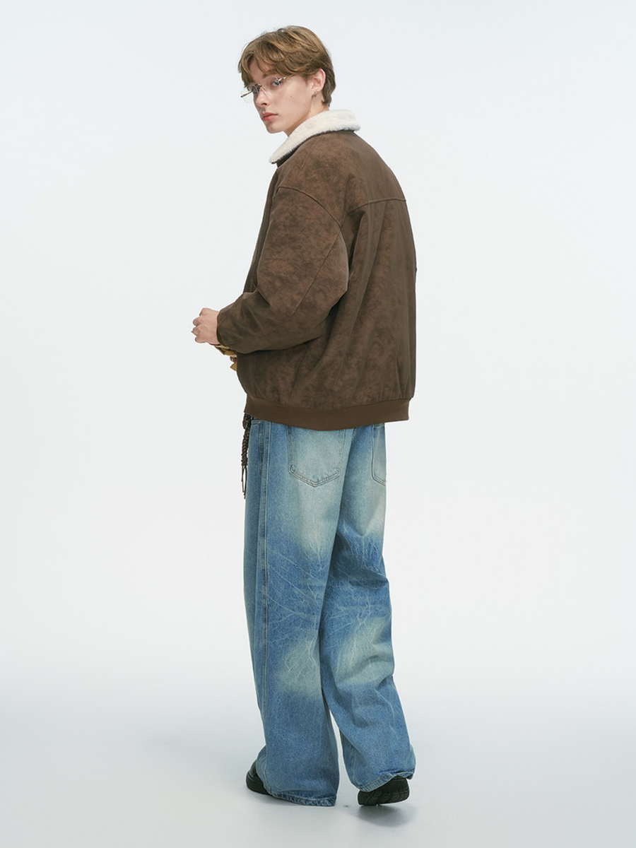 Ironpath - Men's Shearling-Lined PU Leather Insulated Jacket