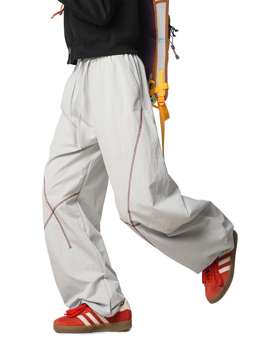 FrostDash - Unisex Loose Colorblock Hasso Stitch Pants