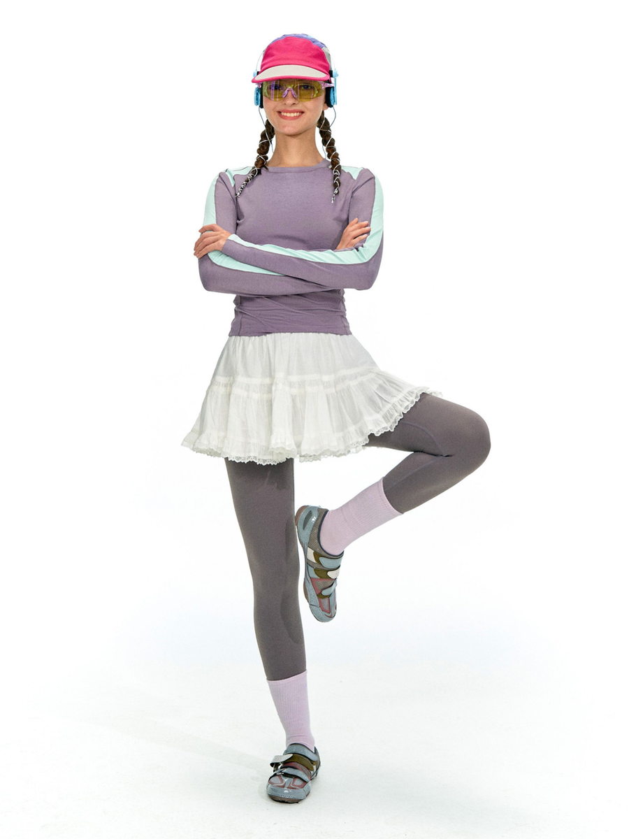 Moonfire - Moisture-Wicking Colorblock Fitted Base Layer Top