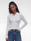 Ironwhisper - Women's Slim-Fit Long Sleeve Polo Shirt
