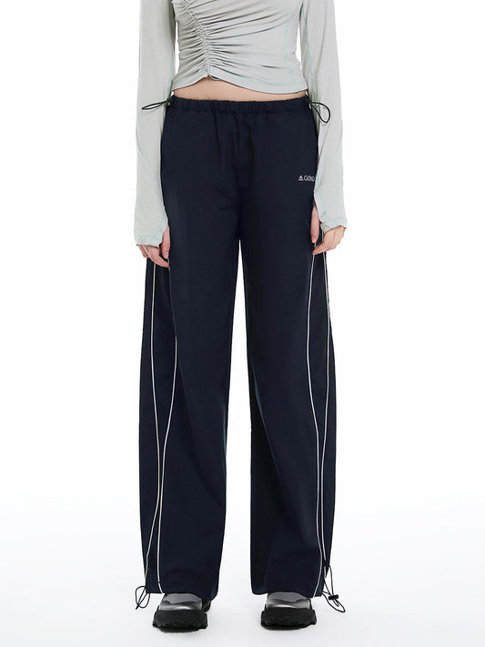 ThornNest - Women's Side-Stripe Loose-Fit Cuffed Sports Pants