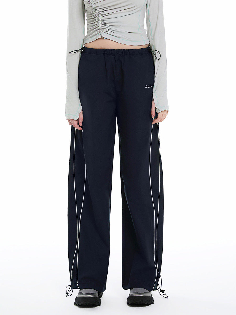 ThornNest - Women's Side-Stripe Loose-Fit Cuffed Sports Pants