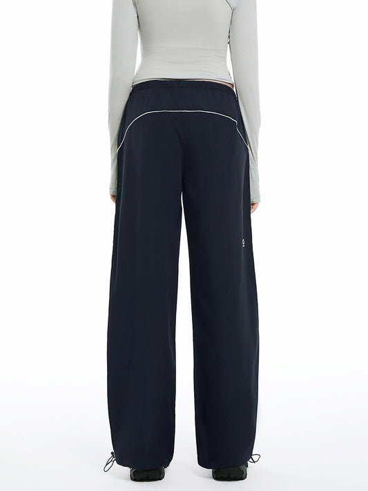 ThornNest - Women's Side-Stripe Loose-Fit Cuffed Sports Pants