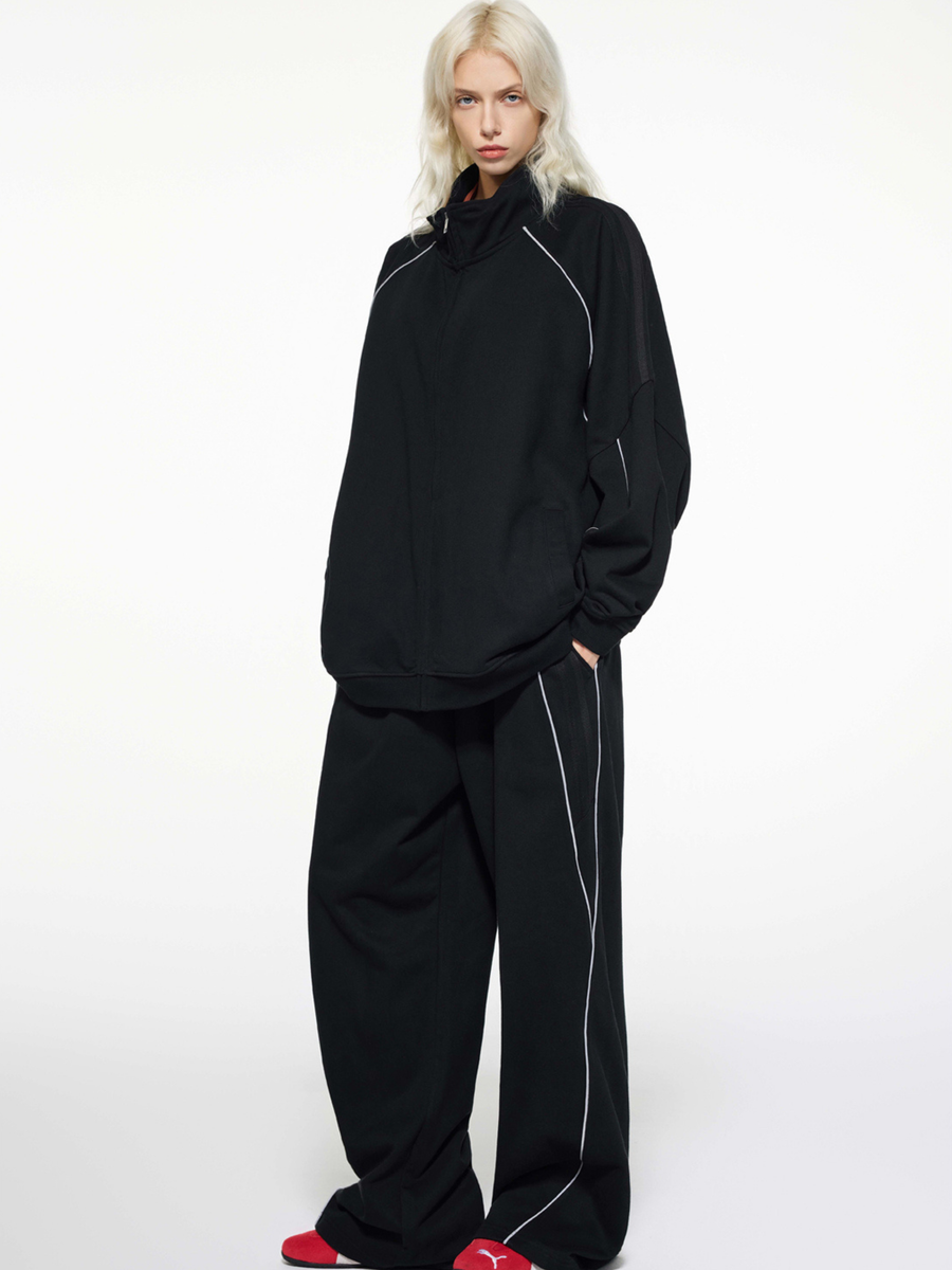 Thunderclaw - Reflective Stripe Straight-Leg Jogger Pants