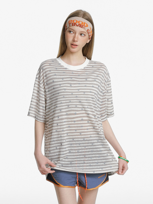 Ashdrift - Striped Star Lyocell Short Sleeve T-Shirt