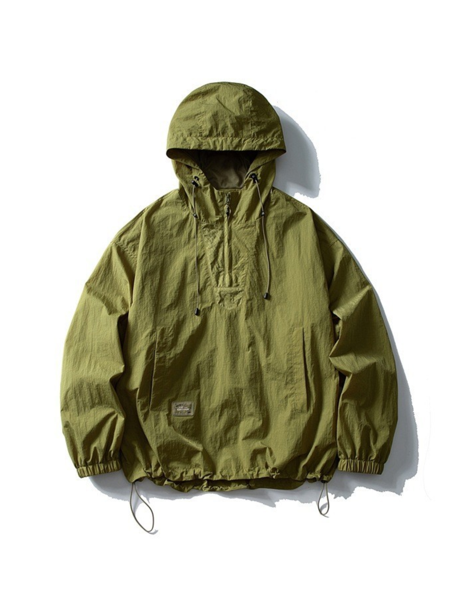 EdgePack - Unisex Half-Zip Water-Repellent Hooded Jacket