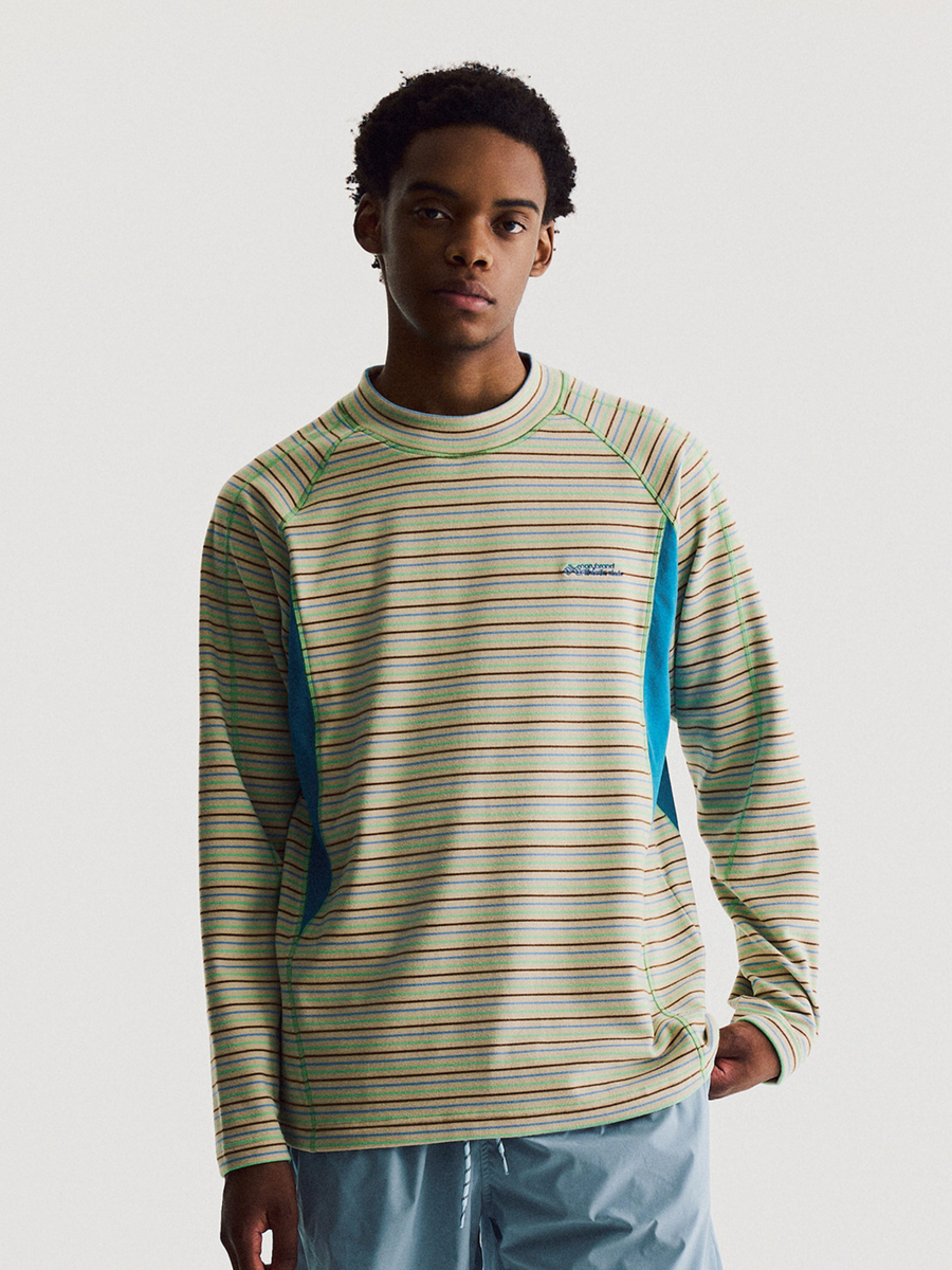 Hallowfall - Breathable Colorblock Striped Thermal Long Sleeve