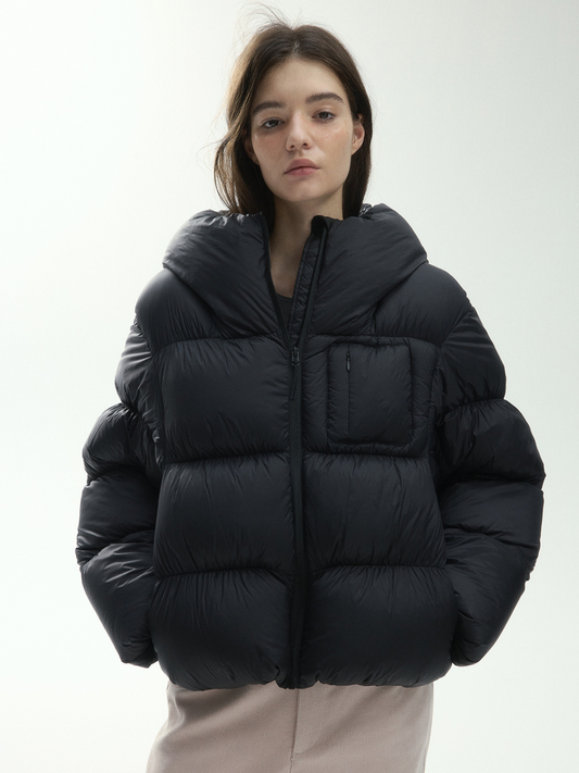 RavenScope - Women’s  90% White Duck Down Puffer Hooded Jacket