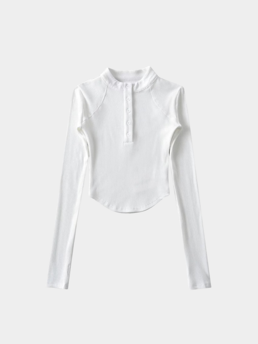 Canyonnest - Women's Fleece-Lined Curved-Hem Long Sleeve Top