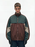 EcoFlask - Men's Retro Colorblock Stand Collar Jacket